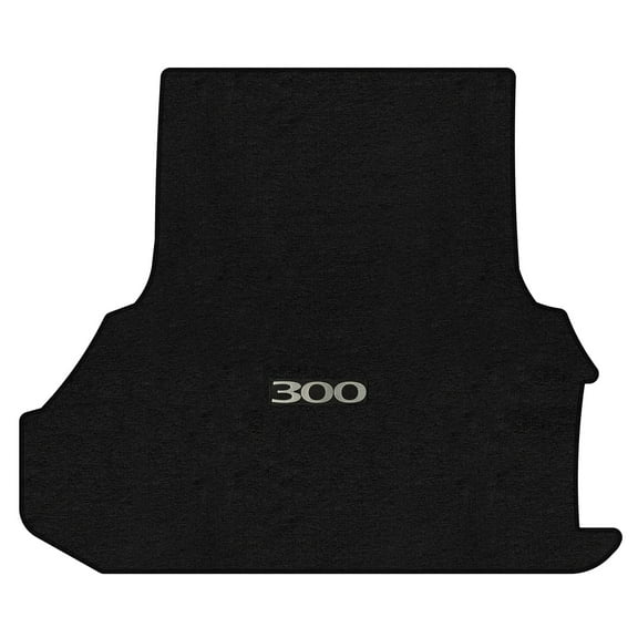 Lloyd Mats LogoMat Custom-Fit Carpet Trunk Mat for 2011-2023 Chrysler 300 w/ Subwoofer, Charcoal
