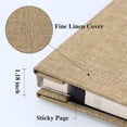 thumbnail image 3 of Bevtee Photo Album Self Adhesive 4x6 8x10 DIY Picture Scrapbook, 40 Pages Linen Cover with Display Window, with Pen, for Moms, Families, Babies, and Weddings, Khaki, 3 of 7