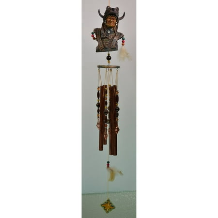 - Great World Warrior Wolf Indian Wind Chime
