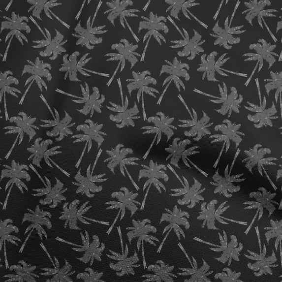 oneOone Viscose Jersey Gray Fabric Tropical Palm Tree Craft Projects Decor Fabric Printed By The Yard 60 Inch Wide