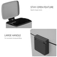 thumbnail image 7 of Innovaze 5.3 Gallon/20 Liter Rectangular Stainless Steel step-on Trash Can for bathroom, bedroom, office, Matte Grey, 7 of 7
