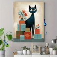 thumbnail image 4 of Cute Black Cat with Gifts and Flowers Canvas Print, Wall Art for Living Room, Bedroom, Kitchen, Office, Dining Room, Home, 4 of 8