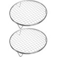 thumbnail image 1 of Cooling Rack - 304 Stainless Steel Dish Rack for Cooking and Baking - Premium Steamer Rack, Canning Rack - Stackable Cake Cooling Rack - Set of 2-10 Inch, 1 of 7
