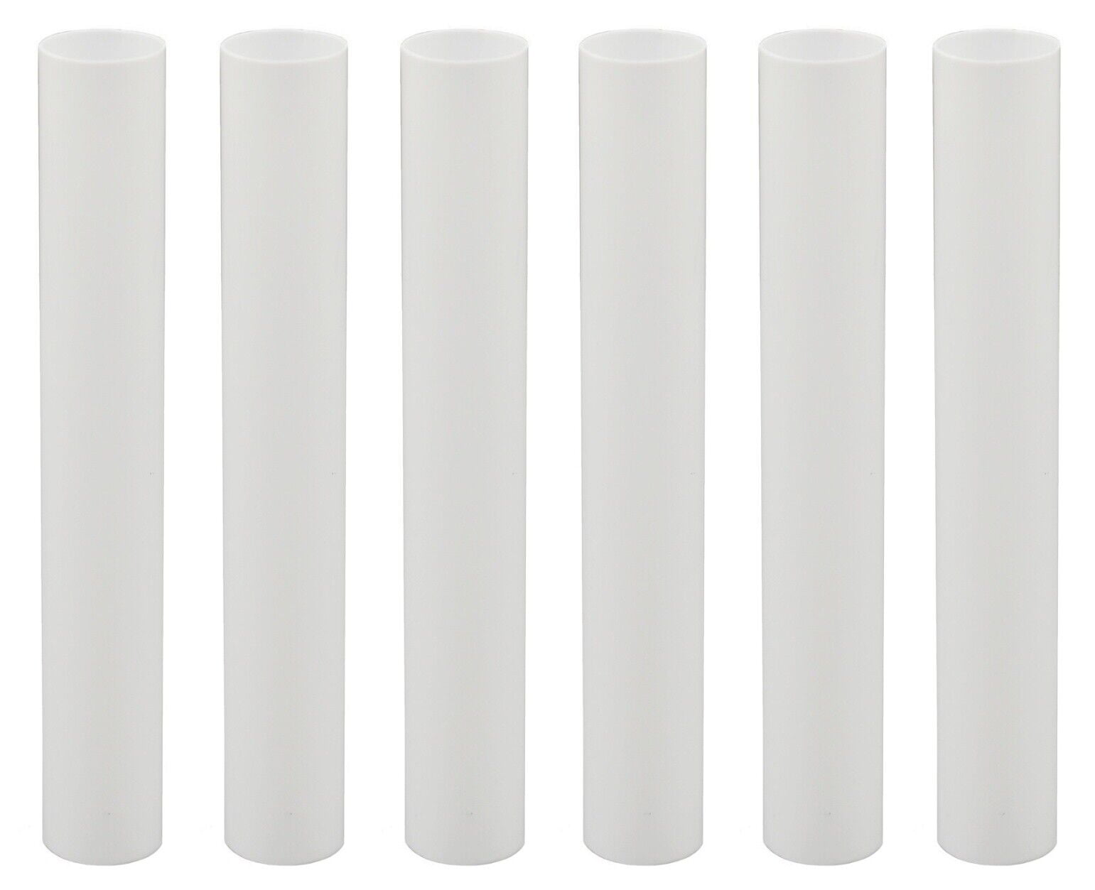 6 Inch White Plastic Candle Cover For Candelabra Base Lamp Sockets, 6