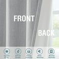 thumbnail image 4 of H.VERSAILTEX 100% Blackout Curtain Linen Textured Chenille Grommet Thermal Curtains for Bedroom Light-Blocking (2 Panels, 52" x 96", Glacier Gray), 4 of 6