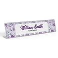 thumbnail image 1 of Printtoo Personalized Desk Name Plate Pretty Purple Flower Custom Acrylic Office Desk Name Plate Accessory 2x10 Inches, 1 of 5