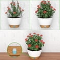 thumbnail image 5 of FIASON 2 Pack Plastic 12 Inch White Large Hanging Planter for Indoor & Outdoor Plants, Self-Watering Hanging Baskets with Visual Water Level Reservoir, Drainage Holes & Plant Hanger, 5 of 7