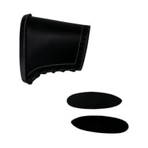 TOURBON Leather Recoil Pads Slip On Gun Buttstock Cheek Rest Riser Black Hunting Accessories
