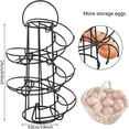 thumbnail image 4 of Soporte para huevos de cocina Estante de almacenamiento en espiral Soporte para estante para huevos Soporte para dispensador en espiral Capacidad para hasta 18 huevos (negro). Afortunado Sencillez, 4 of 5
