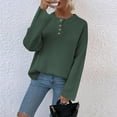 thumbnail image 6 of IROINNID Reduced Womens Sweater Round Neckline Pullover Sweater Solid Color Casual Mid-Length Long Sleeve Sexy Tops Blouse, 6 of 8