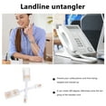 thumbnail image 6 of Toyvian 2Pcs White Telephone Cord Detanglers with 360 Degree Rotating Swivel Adapter for Landline, 6 of 6