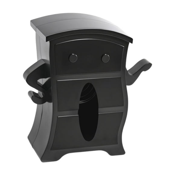 Organizador de pañuelos faciales portátil y práctico, accesorios premium Negro