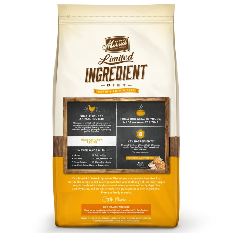 Merrick limited ingredient 2025 dog food chicken