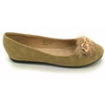 thumbnail image 5 of Victoria K Gold Bow Faux Fur Trim Ballerina Flats (Women), 5 of 5