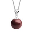 thumbnail image 2 of Set Collar Dije Perla Aretes Poste Zvezda Plata 0.925 Mujer vino Unitalla, 2 of 4