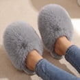 thumbnail image 3 of Ecetana Women's Furry Slippers Comfy Memory Foam Fuzzy Fluffy Slippers Non-slip Indoor House Shoes, 3 of 8