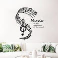 thumbnail image 2 of Music Note Wall Stickers, 30 x 33cm Music Tabs, Black Type Music Note Wall Sticker with Transfer Film, for DIY Bedroom Living Room Music Room, 2 of 5