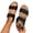 Black, variant on Women Elastic Flat Sandals Open Toe Soft Fabric Straps Non Slip Textured Outsole Plus Size Shoes Summer Casual Versatile,Beige