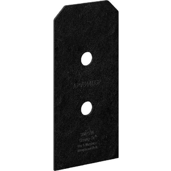 Simpson Strong-Tie APVB44DSP Outdoor Accents Avant Collection ZMAX, Black Post Base Side Plate for 4X (Qty-2)