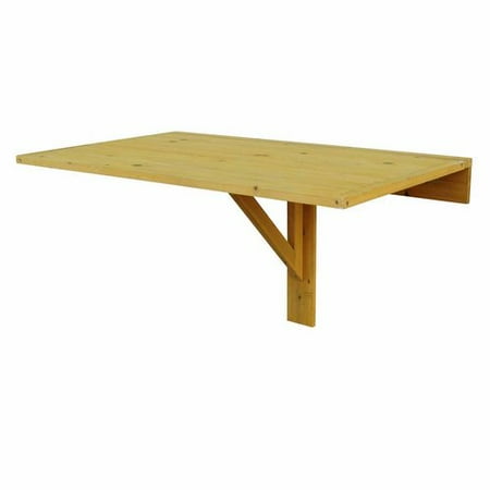 Leisure Season Wall Mounted Drop Leaf Table Medium Brown