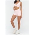thumbnail image 5 of PISONIC Workout Sets for Women Crossover High Waist Biker Shorts Sports Bra 2 Piece Gym Yoga Outfits, 5 of 6