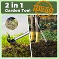 thumbnail image 2 of Weed Puller Tool with Long Handle - 60" Manual Weeder Remover Tool, 2 in 1 Hand Rake and Garden Hoe for Gardening, Heavy Duty Uprooting Weeding Pull Yard, Lawn, Patio, 2 of 5