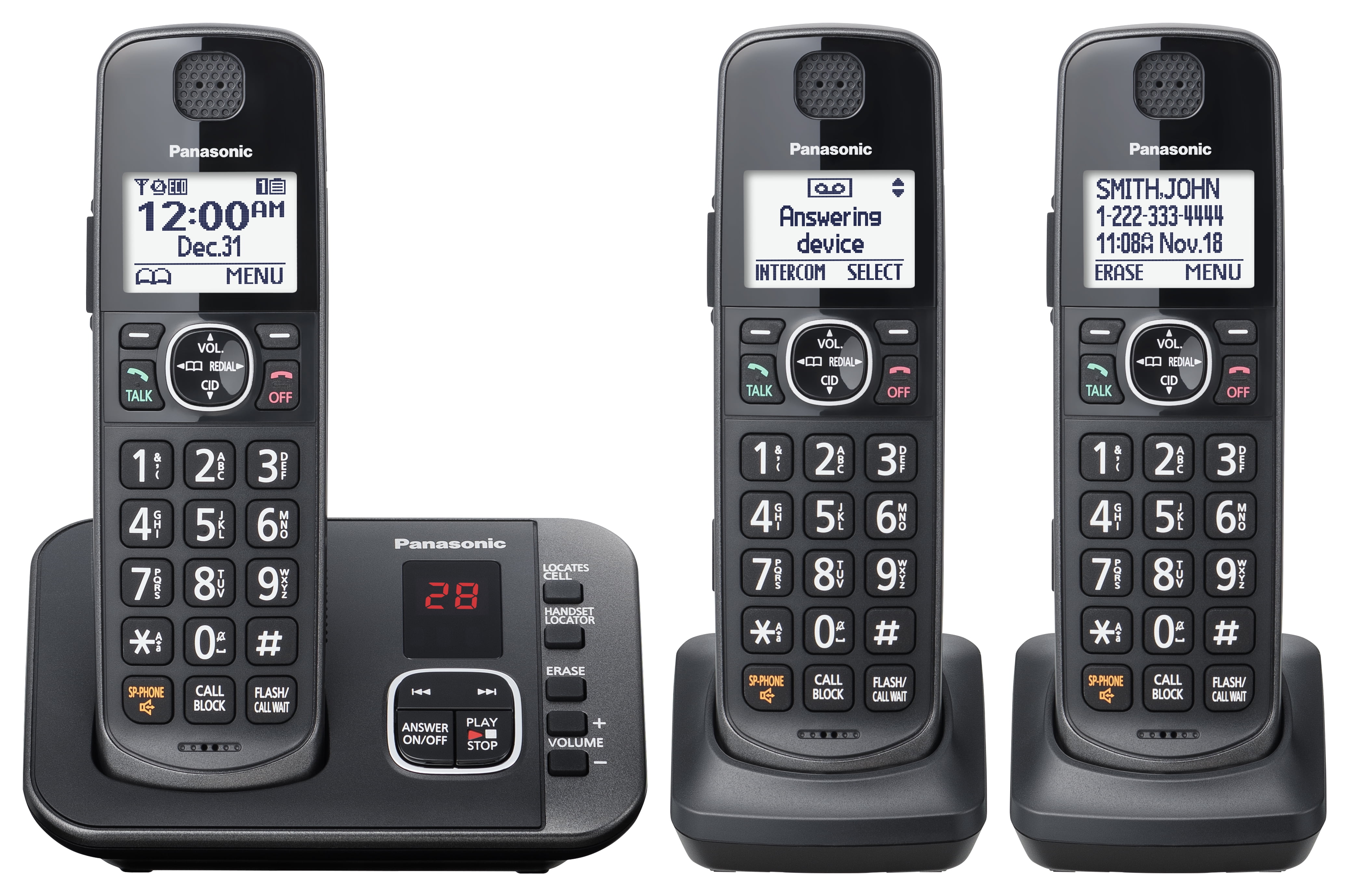 Panasonic - Brandclub - Panasonic KX-TG3833M Expandable Cordless