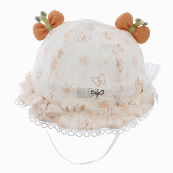 Splozh Toddler Sun Hat Girl Sun Protection Baby Hat with UPF 50 Sun Protection for Baby and Toddler Boys and Girls,Orange,3-18 Months