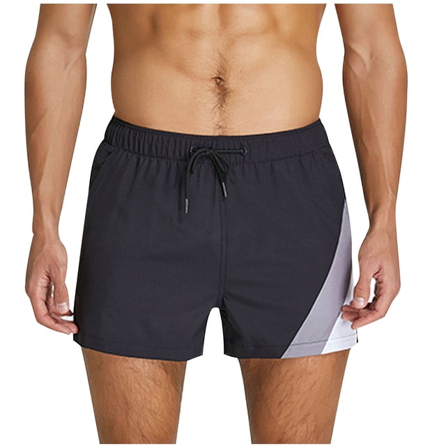 Mareep Men's Swim Trunks M-2XL Men's Solid Drawstring Swim Shorts - Quick Dry Athletic Wading Shorts with Lace-Up Design for Swimming & Beach Swim Briefs for Men