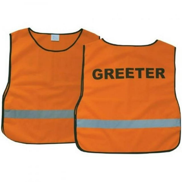Swanson Christian Supply 044098 Greeter Safety Vest, Orange - Extra Large