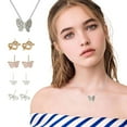thumbnail image 3 of Teissuly Women Gift Set Earrings Necklace Chain Pendant Necklaces Jewelry, 3 of 8
