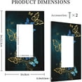 thumbnail image 4 of Sdmnsg-T Blue Gold Butterfly Print 1 Gang Single Rocker Decorative Electrical Receptacle Outlet Plates Covers for Bedroom Kitchen Farm House Decor, 4 of 5
