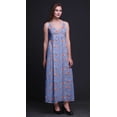thumbnail image 4 of Bimba Robe Longue Maxi d'Été à Imprimé Floral pour Femme, Col en V, Tenue de Villégiature de Vacances - Grand, 4 of 5
