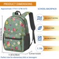 thumbnail image 3 of Pioneer Flower Floral Print Pattern 17" School Backpacks for Teens,Waterproof Oxford Fabric,S-Shape Padded Straps for School,Travel,Hiking,Camping, 3 of 5