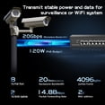 thumbnail image 4 of Conmutador POE Binardat 10 puertos Gigabit 8 POE+ 1000 Mbps 120 W, 4 of 7