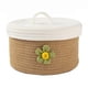 thumbnail image 1 of Lidded Toys Storage Basket Cotton Rope Clothes Basket Round Woven Storage Basket, 1 of 4
