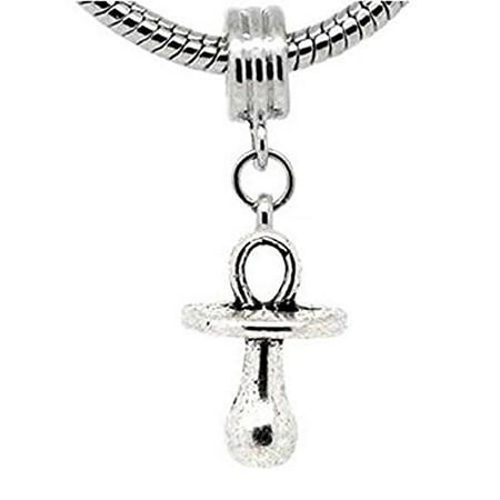 Pacifier Charm Jewelry - Baby Pacifier Dangle Bead Charm Spacer For Snake Chain Charm Bracelet