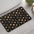 thumbnail image 2 of Black Gold Sun Moon Pattern Bathroom Rugs Mat,Non Slip Microfiber Bathroom Rug,Rubber Backing,Soft Bathroom Mats for Bathroom Floor,Tub and Shower,17x27in(43x68cm), 2 of 5