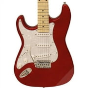 Sawtooth ES Series Left-Handed Electric Guitar, Candy Apple Red with Pearl Pickguard