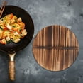 thumbnail image 5 of Yongwei Wooden Wok Lid Round Natural 32cm Skillet Cover, 5 of 10