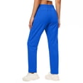 thumbnail image 7 of Lenpel Cargo Pants for Women Elastic High Waisted Drawstring Slim Straight Leg Pants Athletic Casual Hiking Pants with Pockets, 7 of 7
