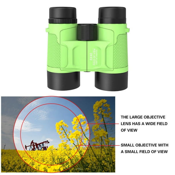 Nuevos binoculares plegables 8X40 para niños, telescopio educativo para aprendizaje y observación de aves.