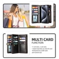 thumbnail image 2 of 2 In 1 Wallet Phone Case for Apple iPhone 13, Detachable Magnetic Back Cover with Cards Holder Zipper Pocket Hand Wrist RFID Blocking Snap Closure Shockproof Case for iPhone 13, Black, 2 of 7