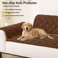 thumbnail image 2 of Couch Cover for Dogs Washable, Non Slip Fuzzy Pet Couch Covers，Sofa Pet Friendly, Thick Soft Sofa Slipcovers Cushion Protector,Brown 27.6" x 47", 2 of 10