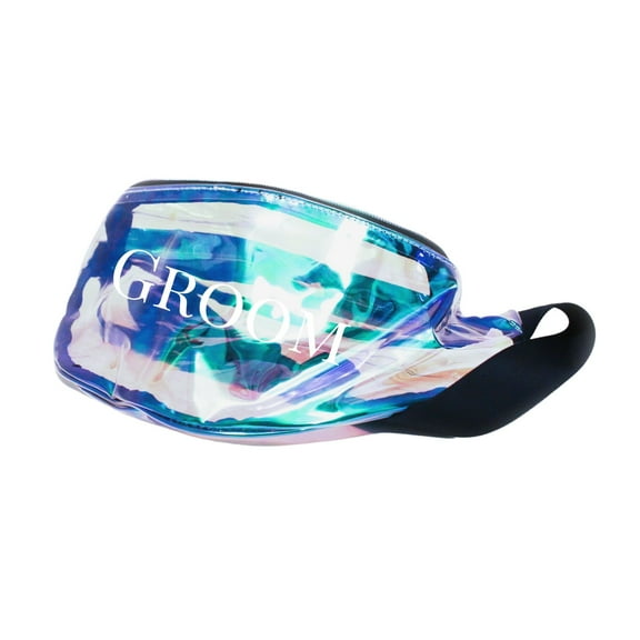 Groom Clear Holographic Metallic Fanny Pack - FREE Shipping - Bachelor Party Hip Pack - Bachelor Outfit - 90s Outfit Ideas - Groomsmen Gift