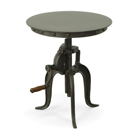 Carolina Classics Tanvi Adjustable Crank Accent End Table Brown