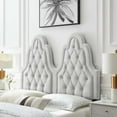 thumbnail image 3 of Tufted Headboard, Twin Size, Velvet, Light Grey Gray, Modern Contemporary Urban Design, Bedroom Master Guest Suite, 3 of 9