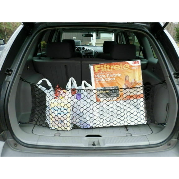 EACCESSORIES EA Trunk Organizer Cargo Net for Toyota Matrix 2003-2008 – Envelope Style Cargo Net for Wagon – Premium Mesh Elastic Car Trunk Organizer Vehicle Carrier Storage – Compatible with Matrix