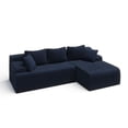 thumbnail image 6 of KAMEROUT 96" Modular Sectional Sofa Couches, L-Shaped Boneless Cloud Sofa with Deep Seat & Cushions, (Navy Blue, Right Facing Chaise), 6 of 7