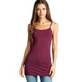 thumbnail image 3 of ShezPretty 3-Pack - Women's Basic Cami with Adjustable Spaghetti Straps Tank Top (XLarge, Plum/H.Grey/Charcoal Grey), 3 of 7